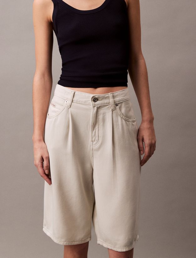 Relaxed Denim Bermuda Shorts