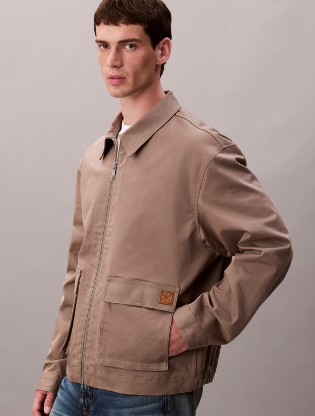 Cotton Stretch Utility Relaxed Jacket