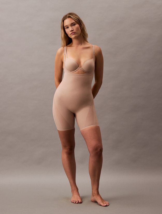 Open Bust Shapewear Bodysuit - Stay Put Mesh