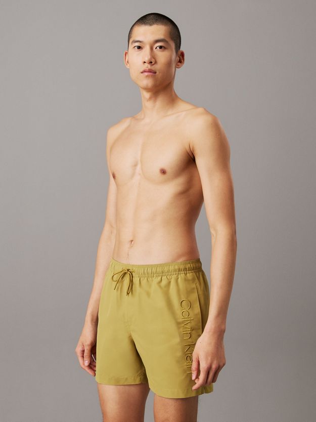 Medium Drawstring Swim Shorts - Logo Embroidery