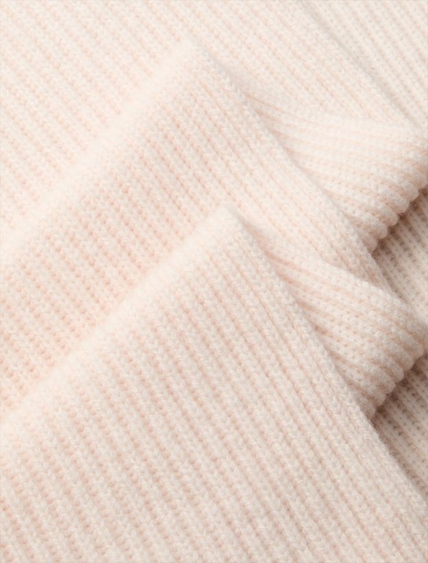 Wool Blend Signature Logo Scarf