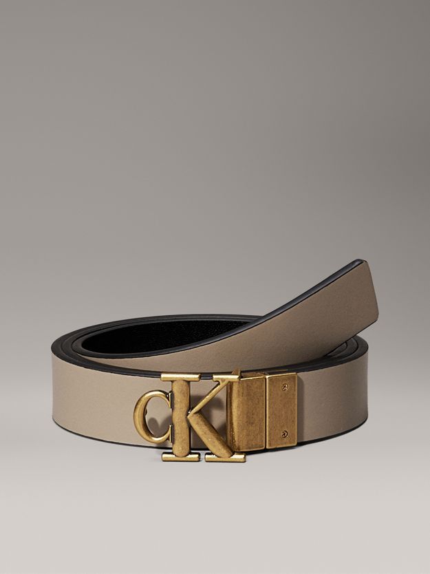 Reversible Leather Logo Belt