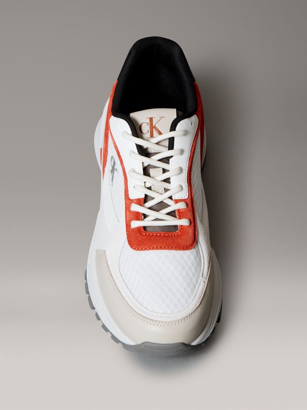 Leather and Breathable Mesh Trainers