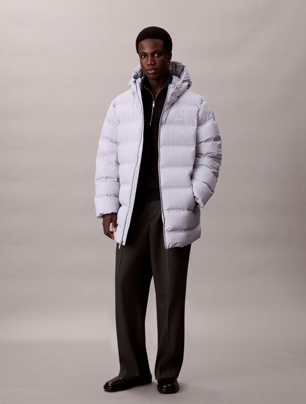 Channelled Down Puffer Coat