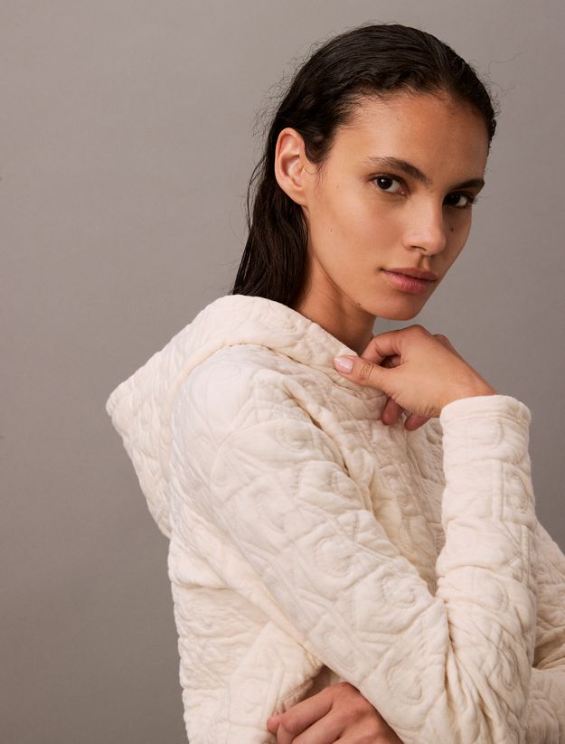 Logo Quilted Lounge Hoodie