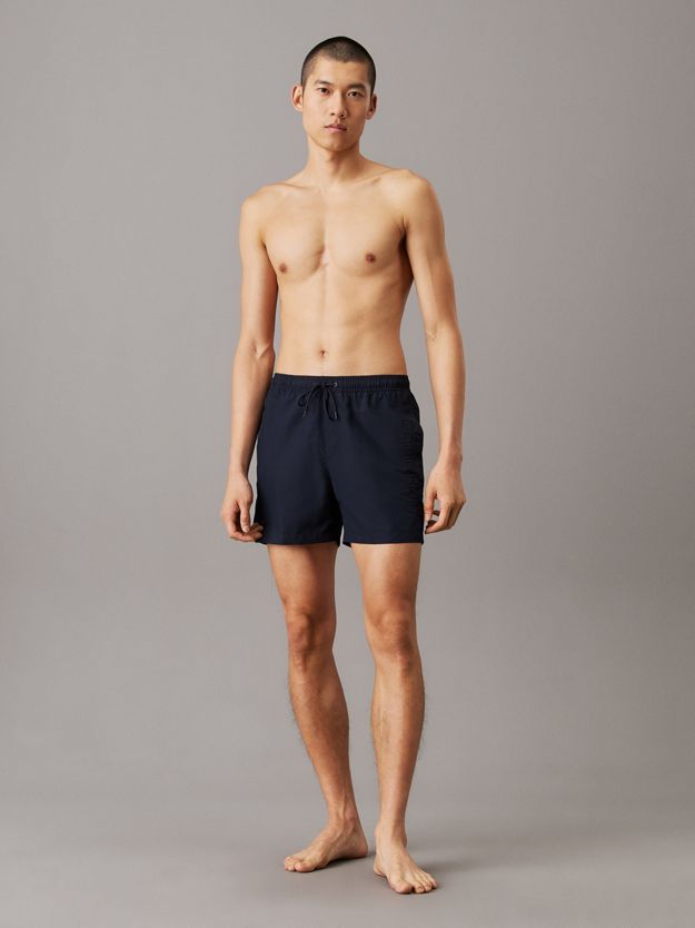 Medium Drawstring Swim Shorts - Logo Embroidery