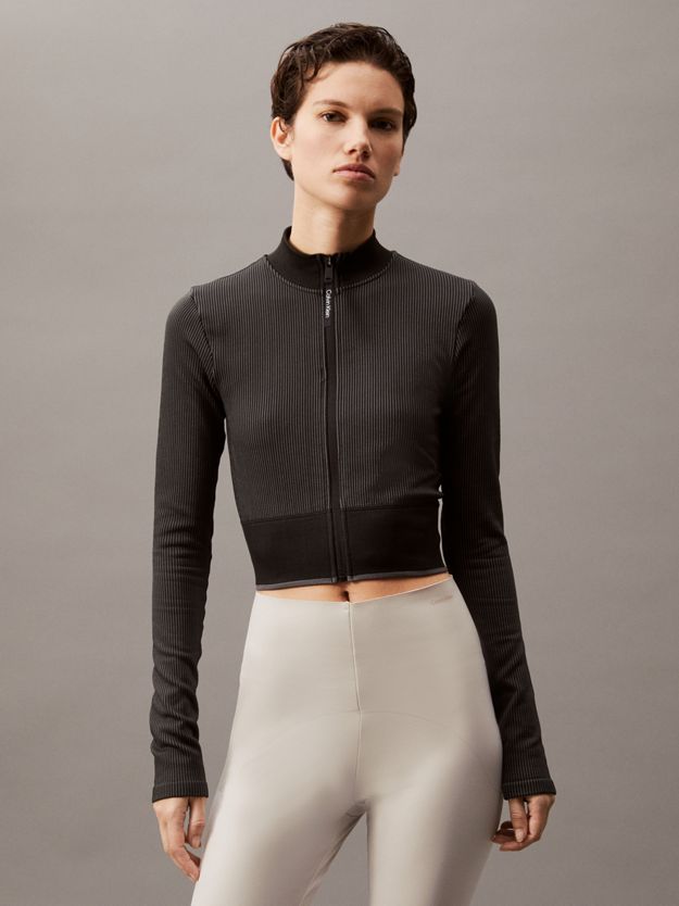 Cropped Zip Up Jacket