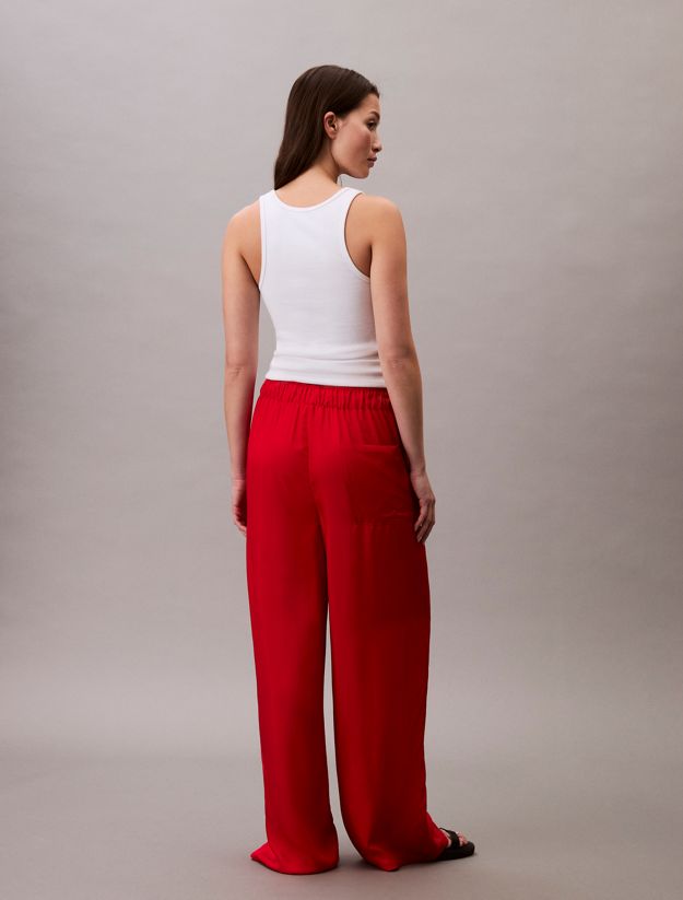 Wide Leg Viscose Trousers
