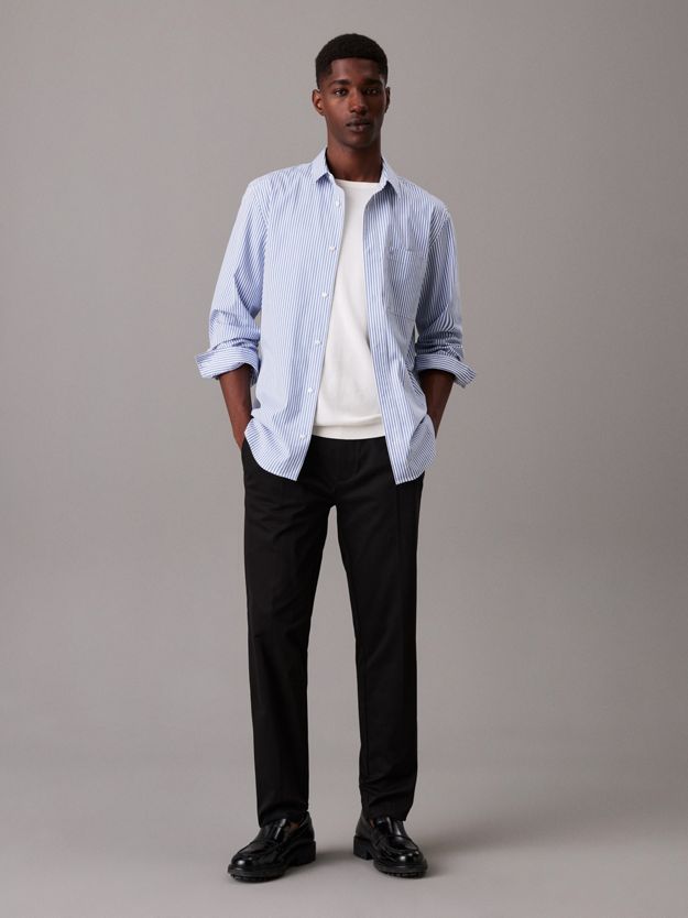 Tapered Pleated Chino Trousers