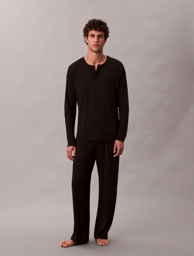 Ultra Soft Modal Henley Lounge Top