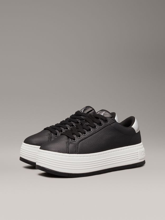 Leather Platform Trainers