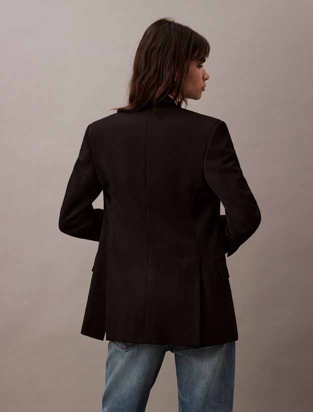Slim Wool Gabardine Double-Breasted Blazer