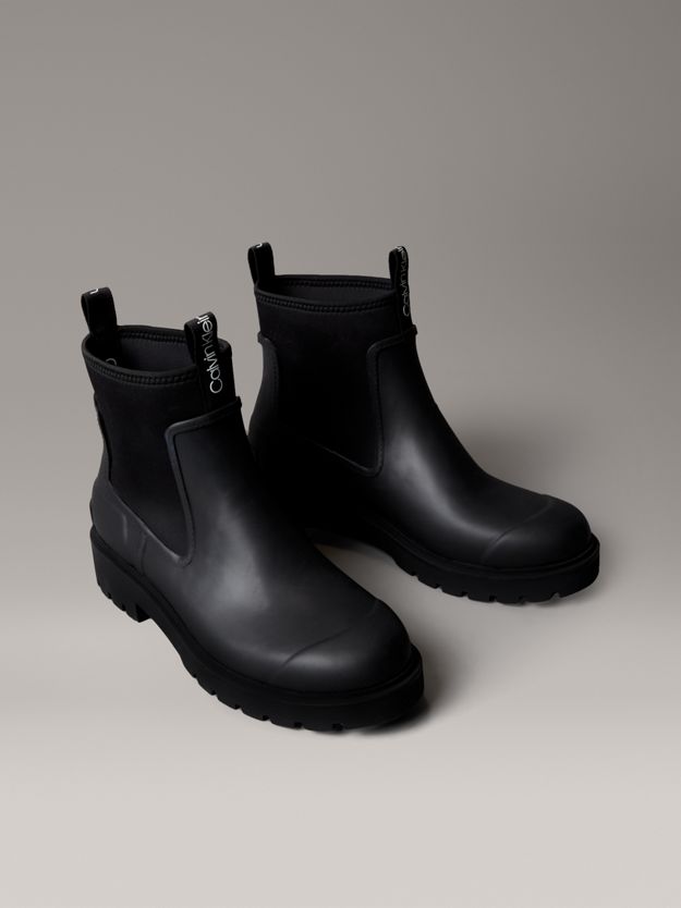 Heeled Flexible Lug Sole Rainboots