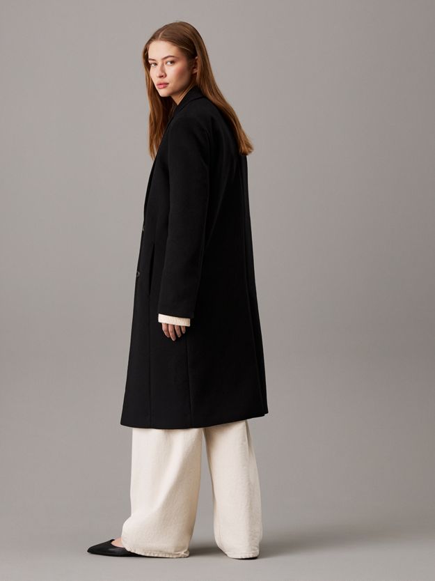 Relaxed Brushed Wool Coat