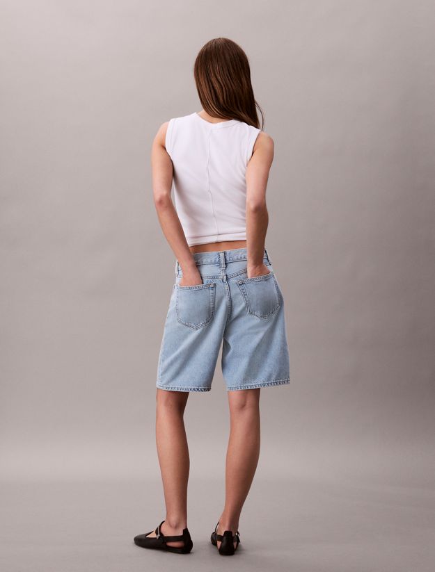 Relaxed Denim Bermuda Shorts