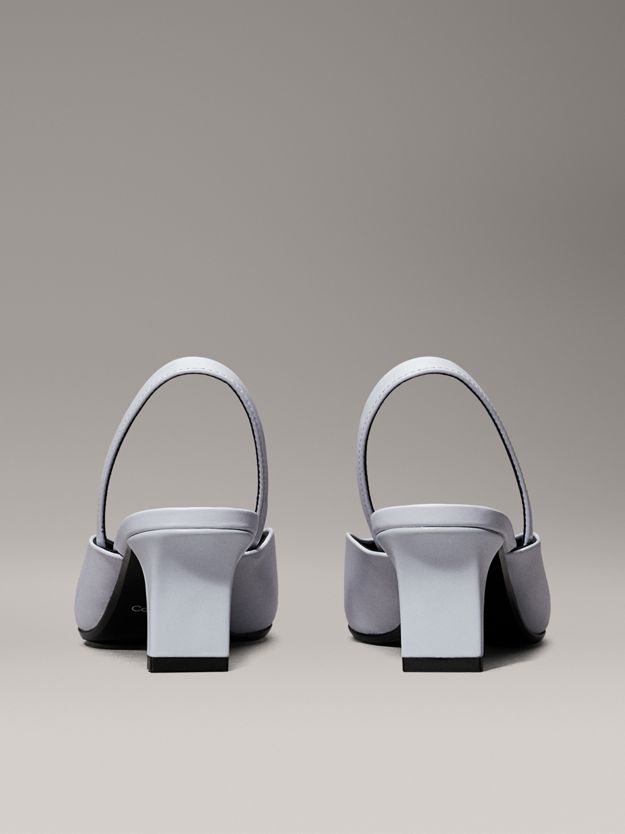 Leather Slingback Mule Pumps