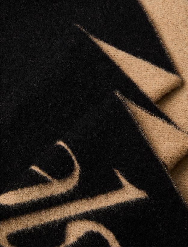 Warm Soft Wool Logo Scarf