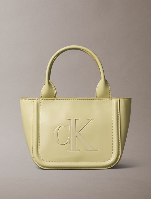 Embossed Monogram Logo Small Tote Bag