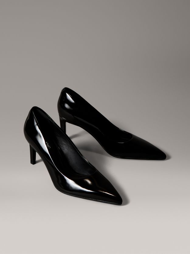 Leather Cushioned Stiletto Pumps