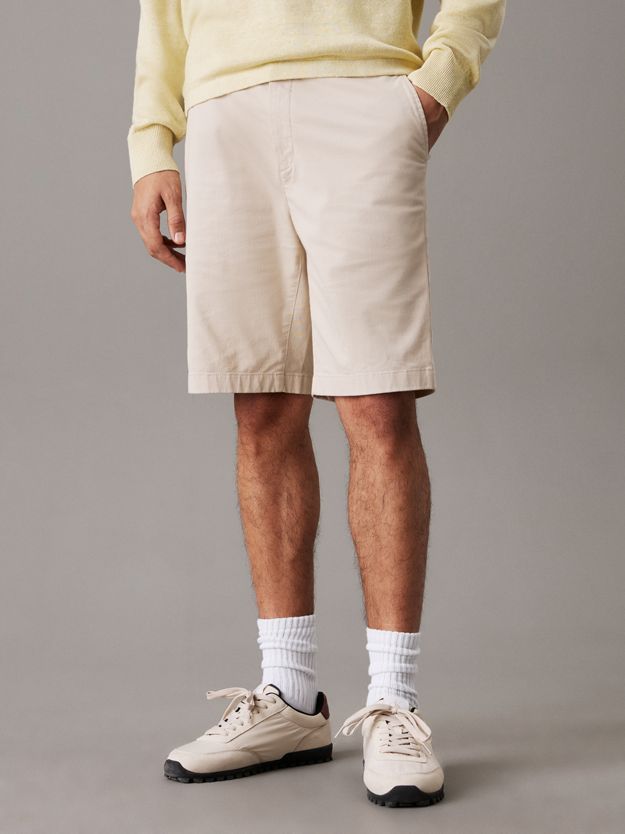 Straight Twill Chino Shorts