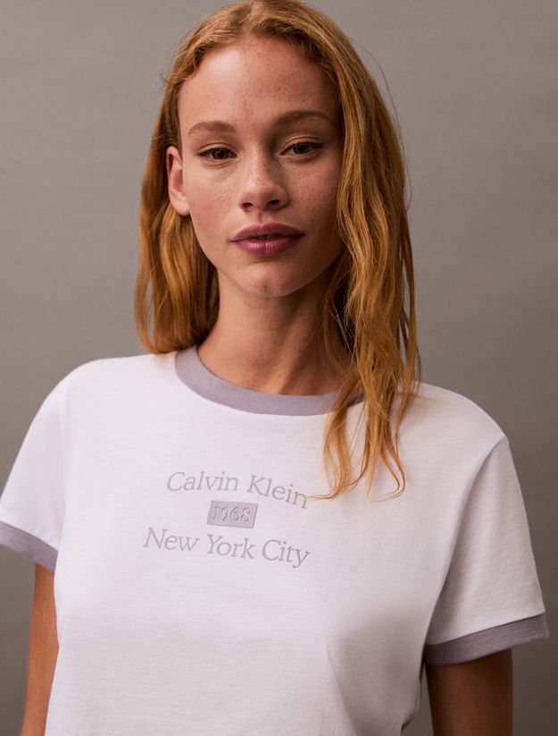 Cropped Logo Ringer T-shirt