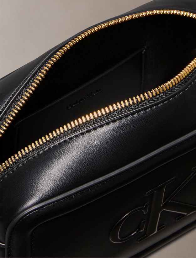 Embossed Monogram Logo Camera Bag