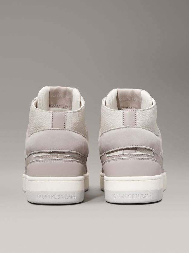 Leather High-Top Trainers