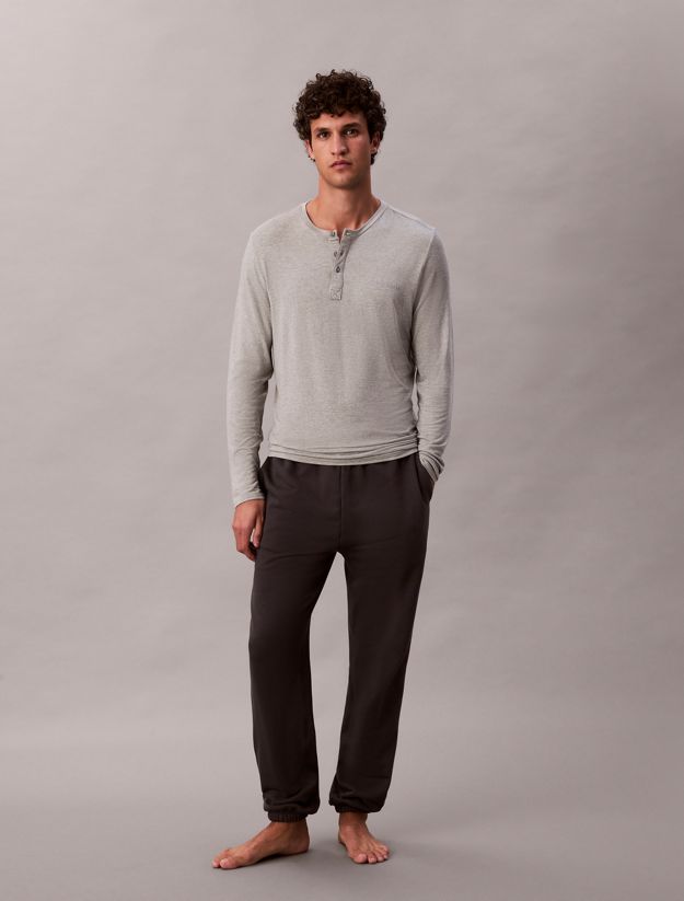 Ultra Soft Modal Henley Lounge Top
