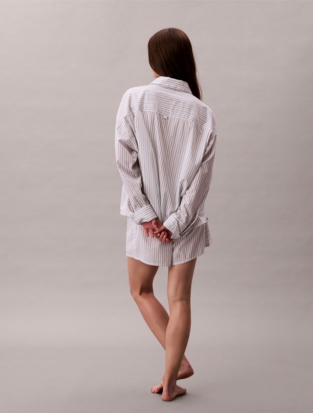 Cotton Poplin Logo Pyjama Shorts