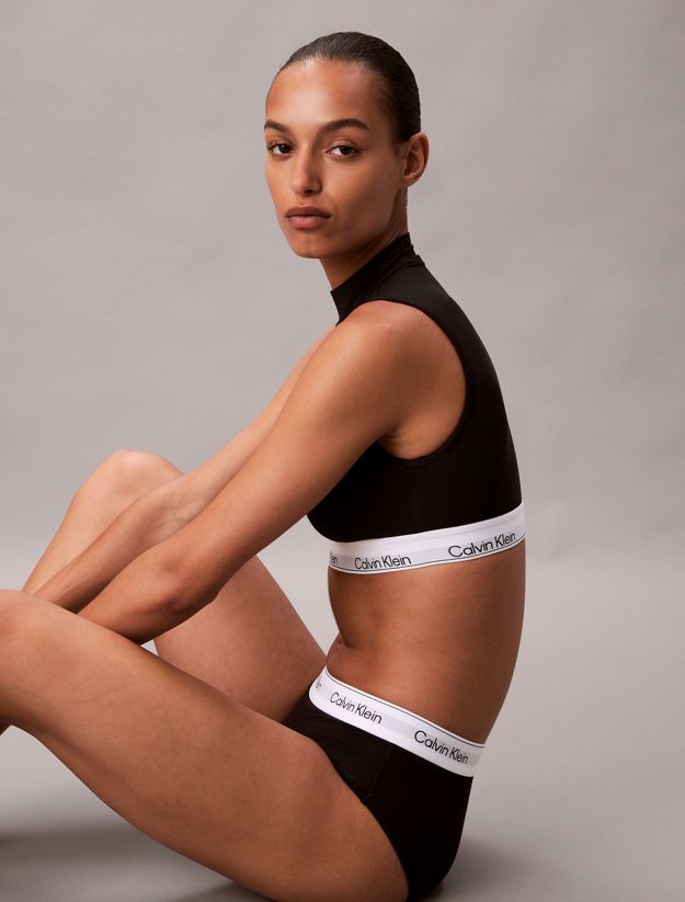 Lightly Lined Mockneck Bralette - Icon Cotton Modal