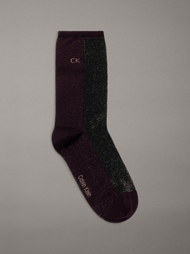 Metallic Crew Socks