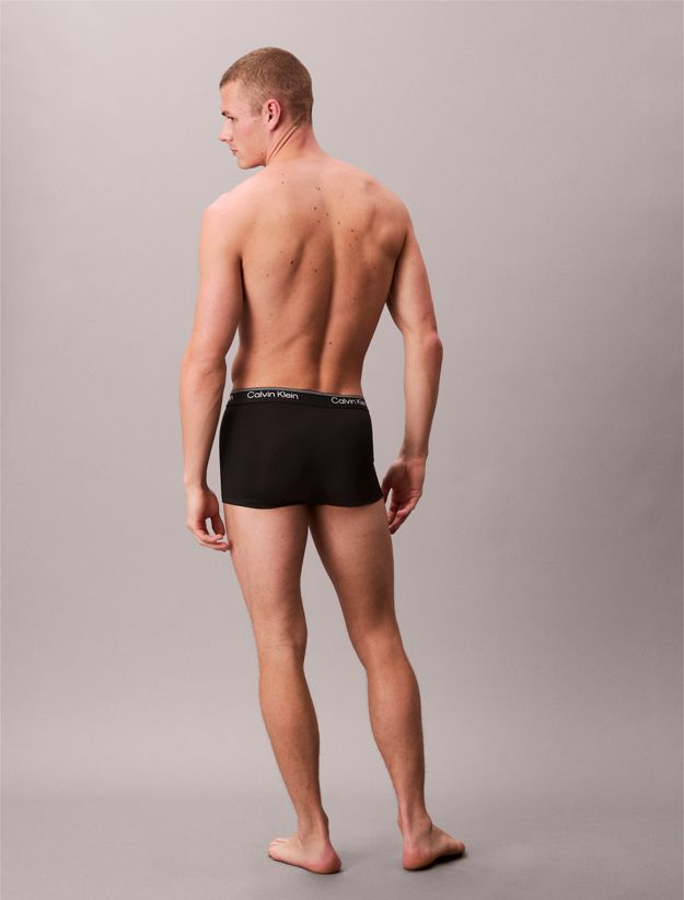 3 Pack Low Rise Trunks - Microfibre Stretch