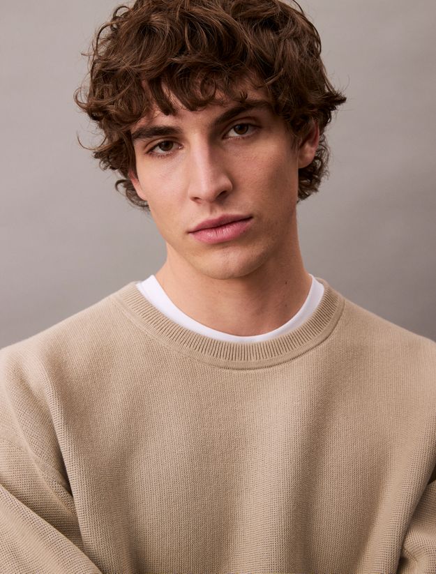 Cotton Blend Relaxed Sweatshirt