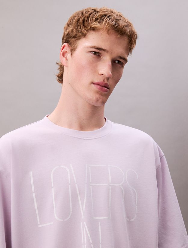 Marc Hundley Pride Lovers In Graphic Relaxed T-Shirt