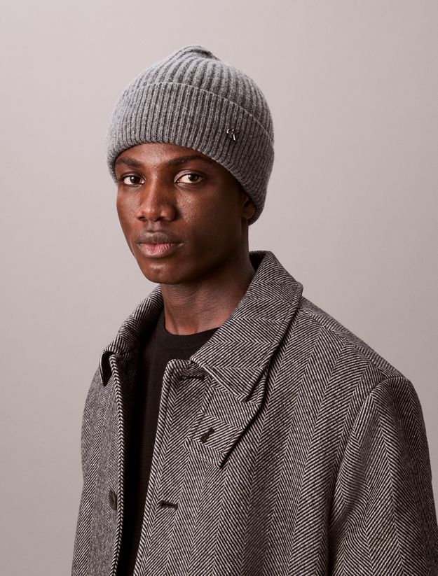 Wool Blend Signature Logo Beanie