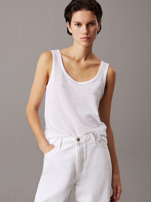 Slim Linen Jersey Tank Top