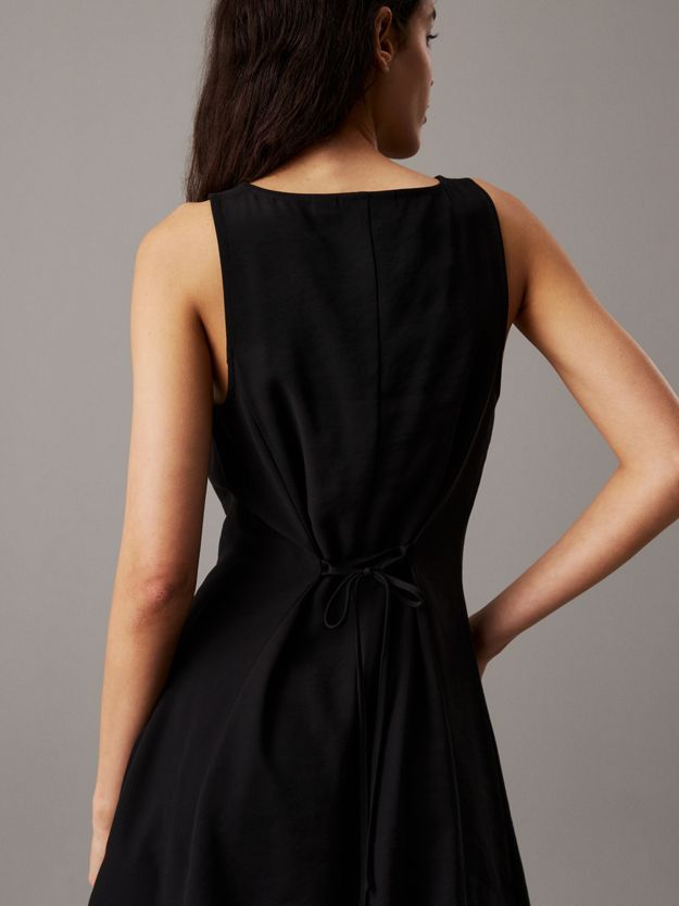 Belted A-line Mini Dress