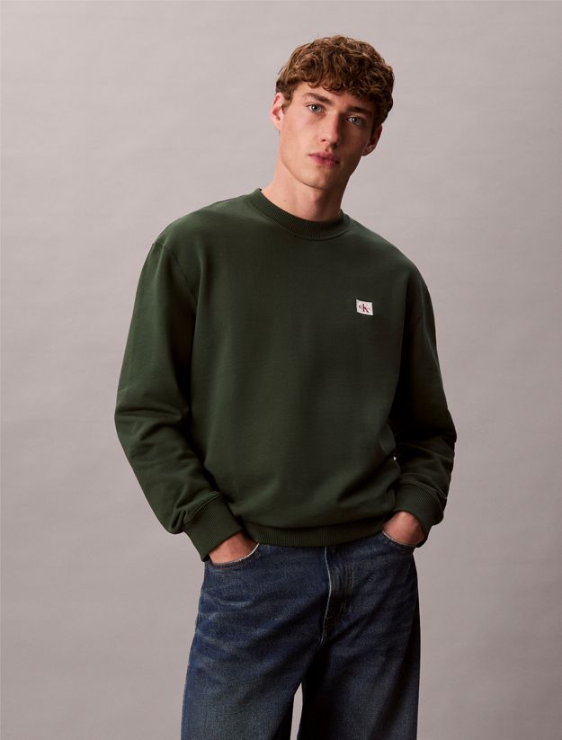 Cotton Terry Badge Sweatshirt