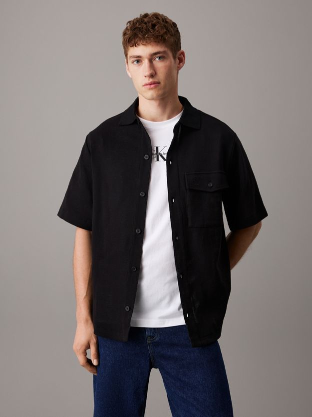 Relaxed Structured Short Sleeve Shirt