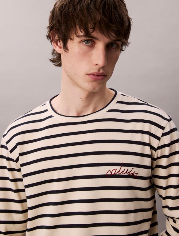 Compact Rib Stripe Easy Tee