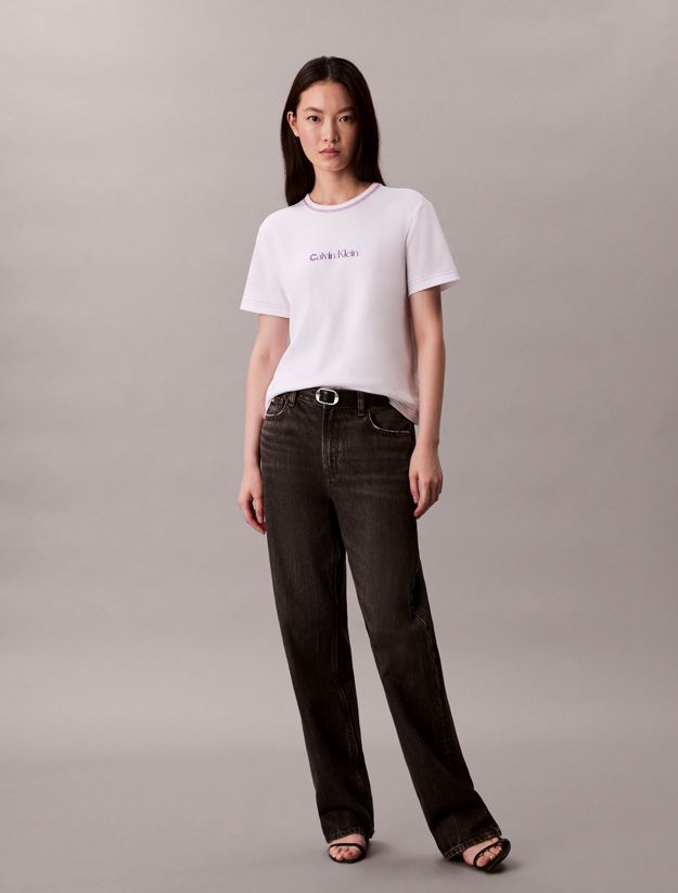 Embroidered Logo Graphic Slim T-Shirt