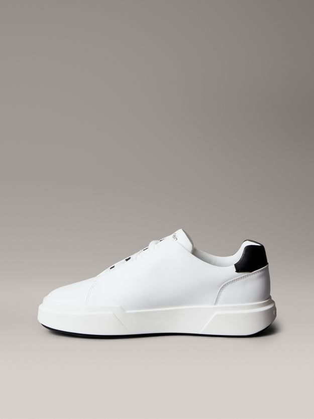 Leather Hidden Eyelet Lacing Trainers