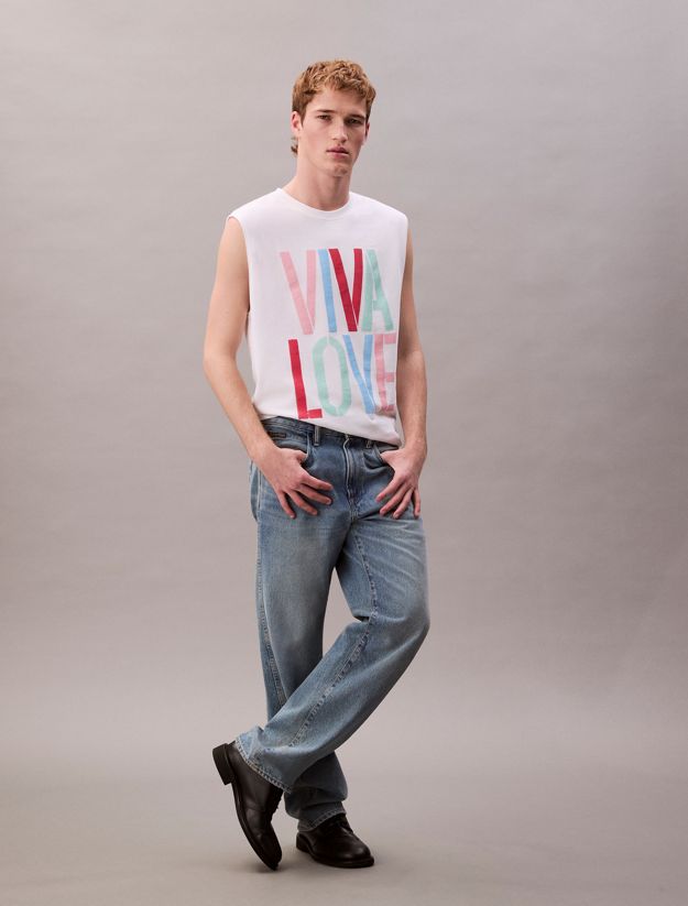 Marc Hundley Pride Viva Love Graphic Relaxed Tank Top