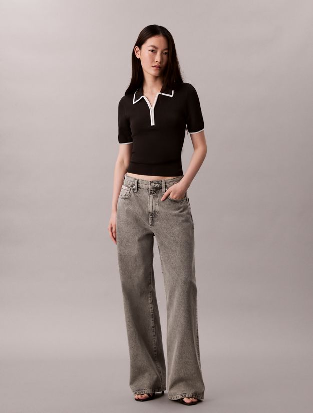 Quarter Zip Classic Polo Shirt