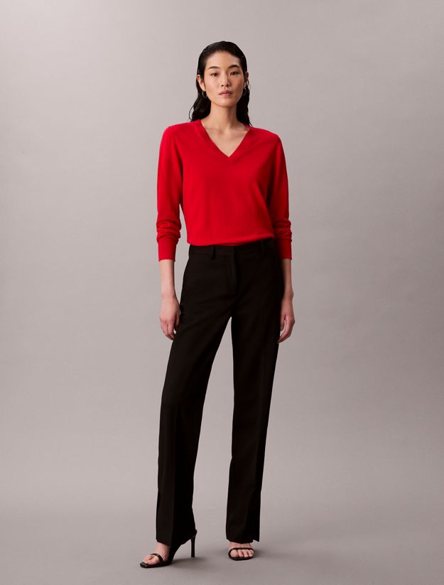 Merino Wool V-Neck Jumper