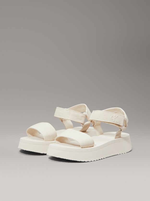 Canvas Platform Sandals