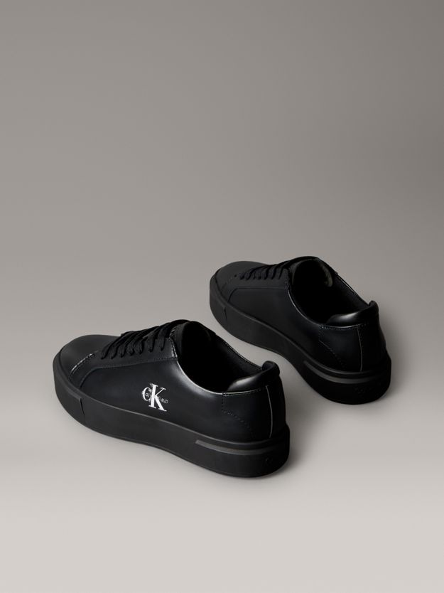 Leather Signature Logo Trainers