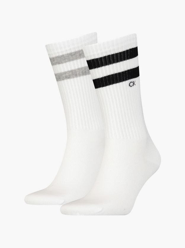 2 Pack Striped Crew Socks