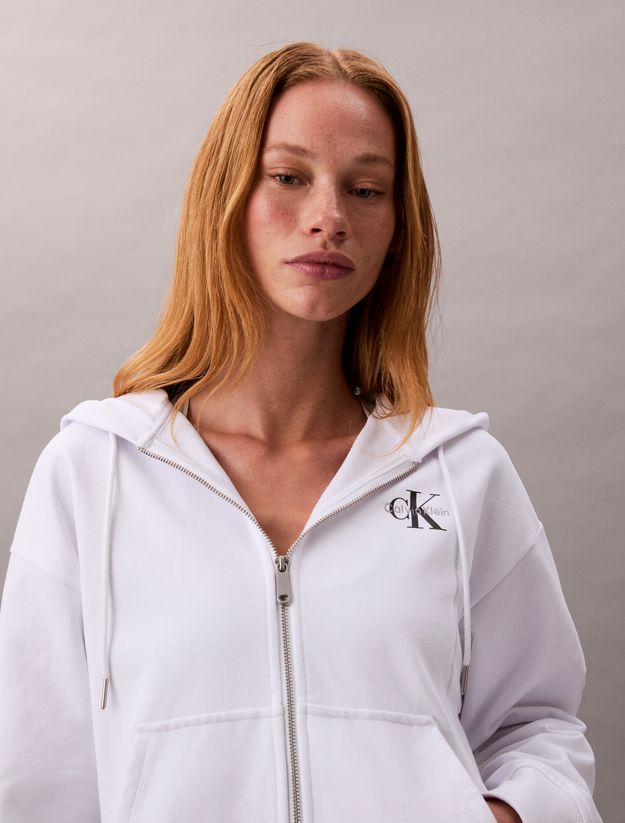 Monogram Zip Up Hoodie