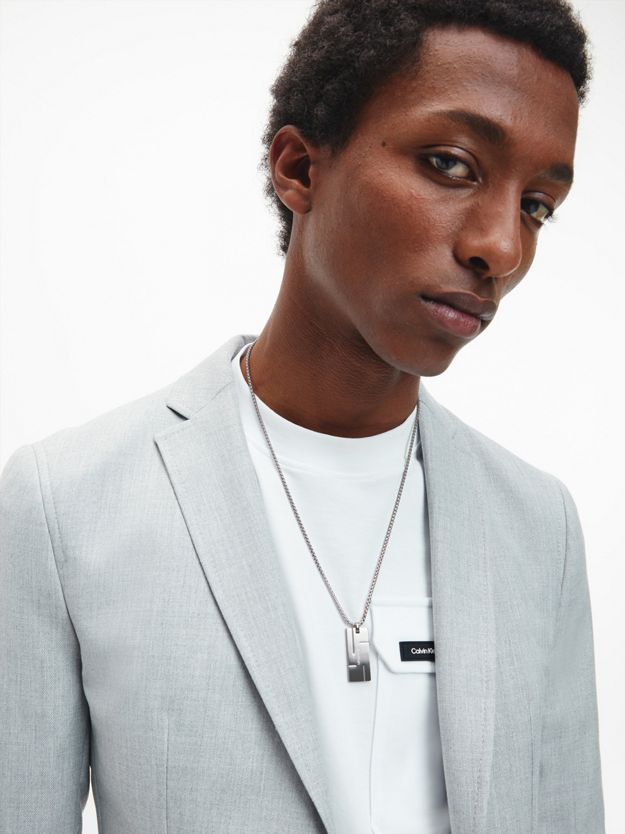 Geometric Grid Pendant Necklace